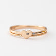 Bague xp tendance Plaqué or le petit cœur