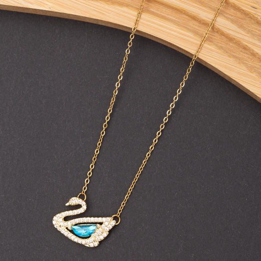 Collier SWAN en acier inoxydable garanti en promotion- Couleur dorée