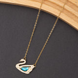 Collier SWAN en acier inoxydable garanti en promotion- Couleur dorée