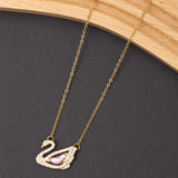 Collier SWAN en acier inoxydable garanti en promotion- Couleur dorée