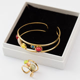 Ensemble 2 pièces en acier : Un Bracelet et une Bague