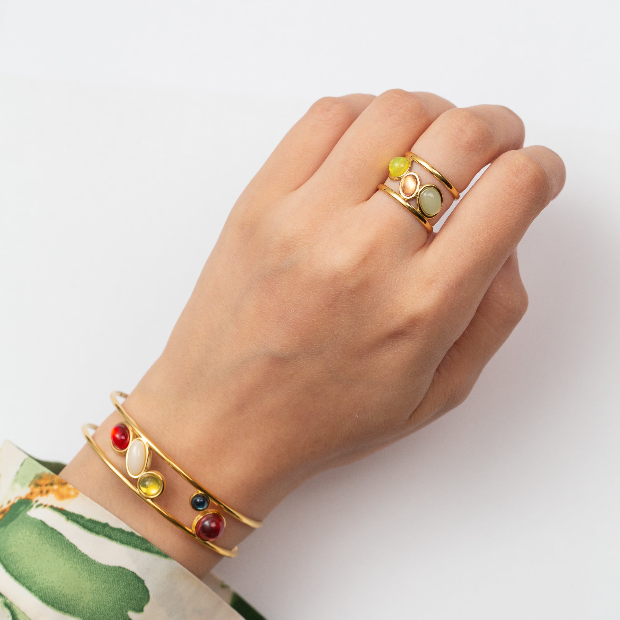 Ensemble 2 pièces en acier : Un Bracelet et une Bague