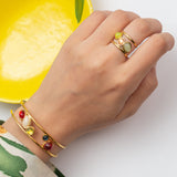 Ensemble 2 pièces en acier : Un Bracelet et une Bague