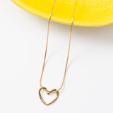 Collier en acier tendance - Cœur