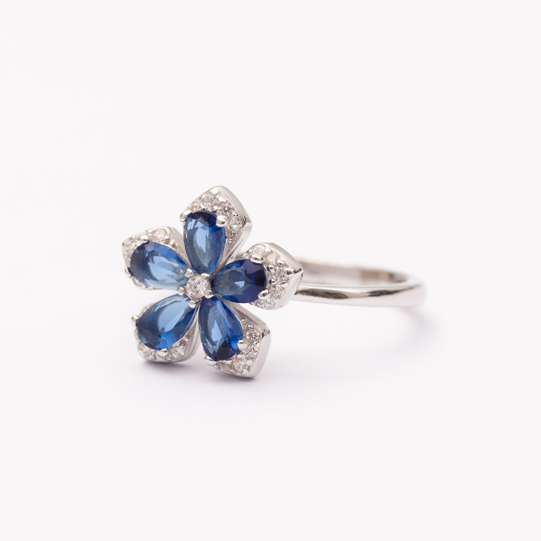 Bague en argent rhodié garantie