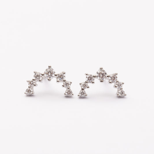 Boucles d'oreilles en argent rhodié garanties