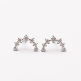 Boucles d'oreilles en argent rhodié garanties