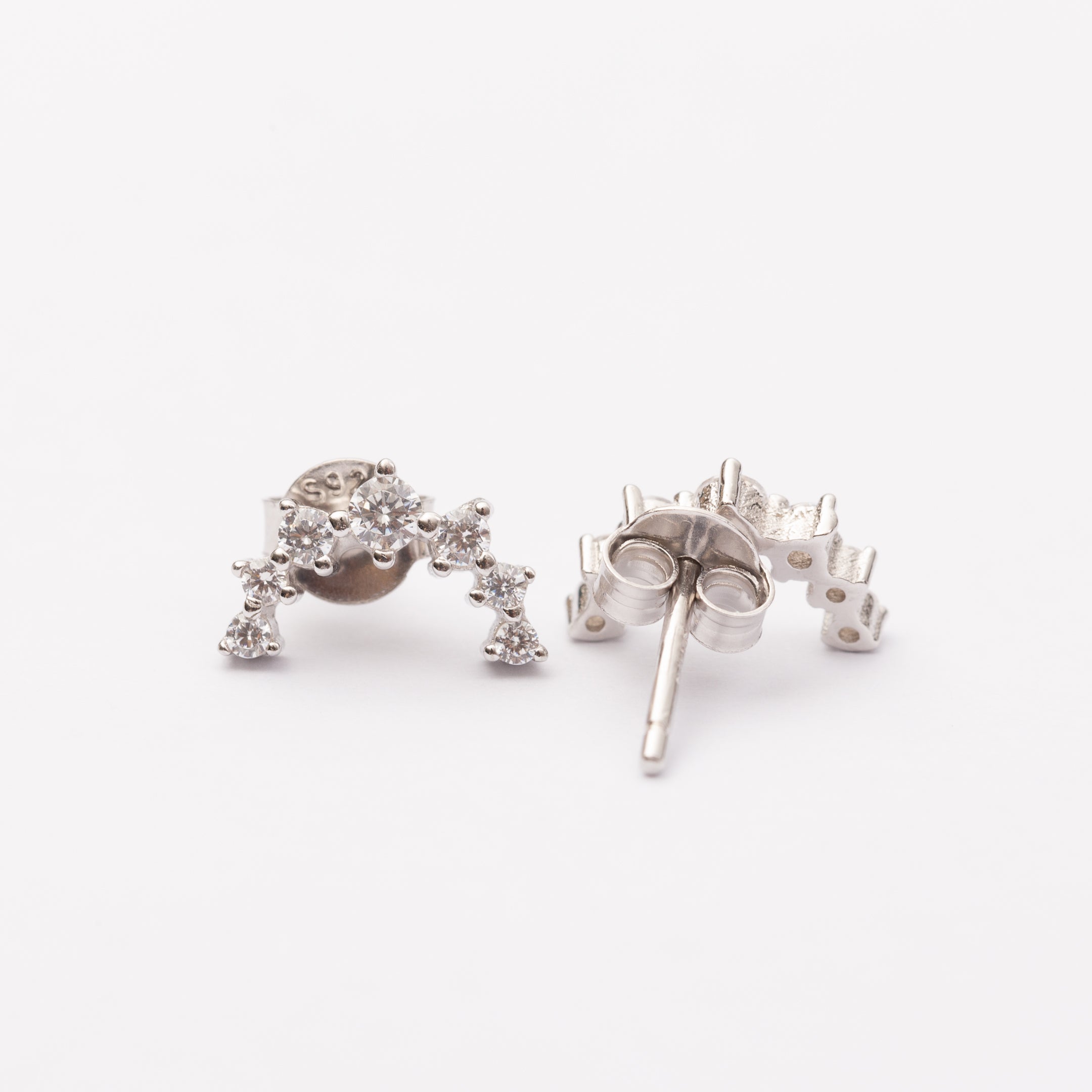 Boucles d'oreilles en argent rhodié garanties