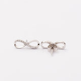 Boucles d'oreilles en argent rhodié garanties