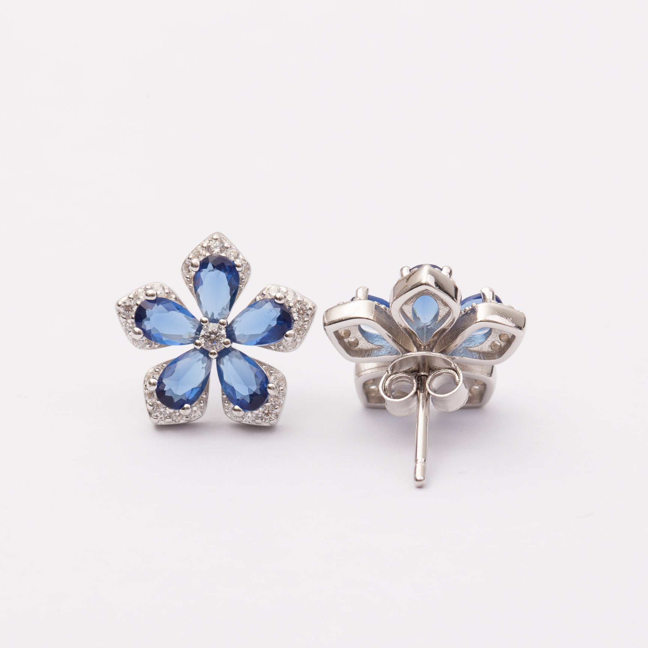 Boucles d'oreilles en argent rhodié garanties