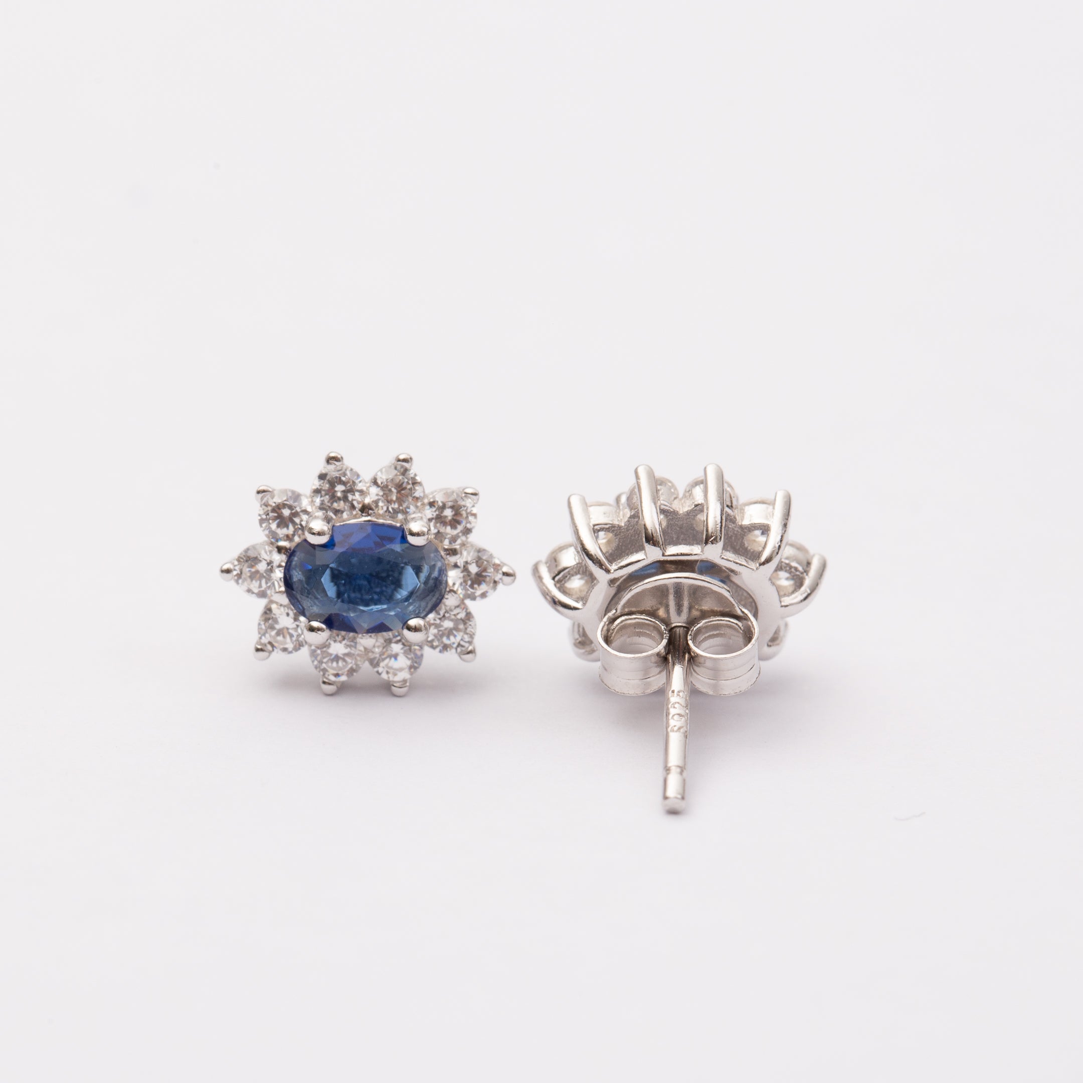 Boucles d'oreilles en argent rhodié garanties