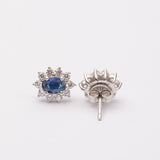 Boucles d'oreilles en argent rhodié garanties