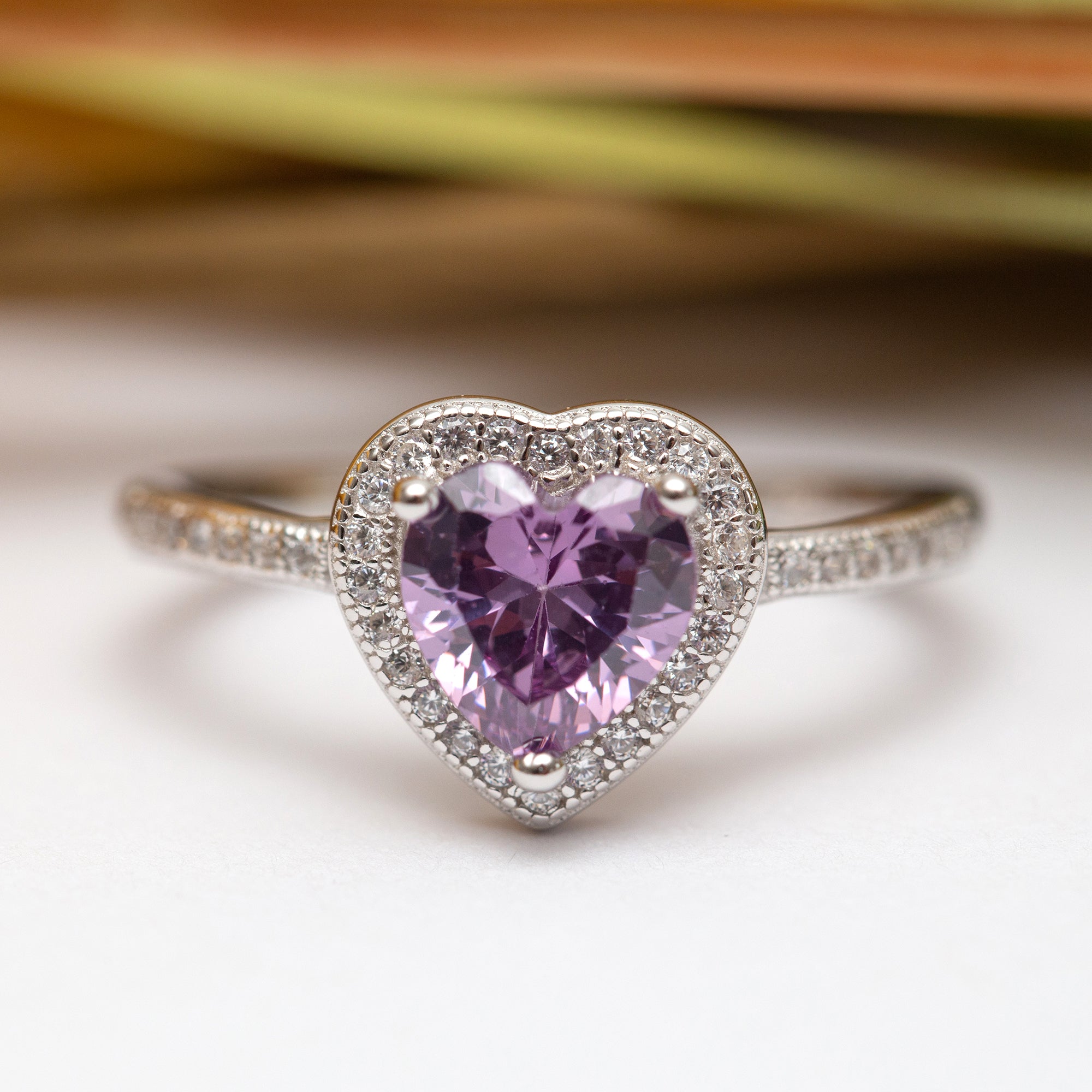 Algérie Pandora Prix Bijoux Bague Argent Rhodié Motif Cœur Mauve