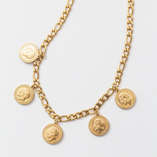 Collier en acier à un seul rang de chaîne avec de nombreux motifs