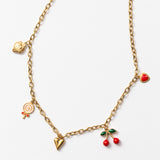 Collier en acier à un seul rang avec des motifs décoratifs