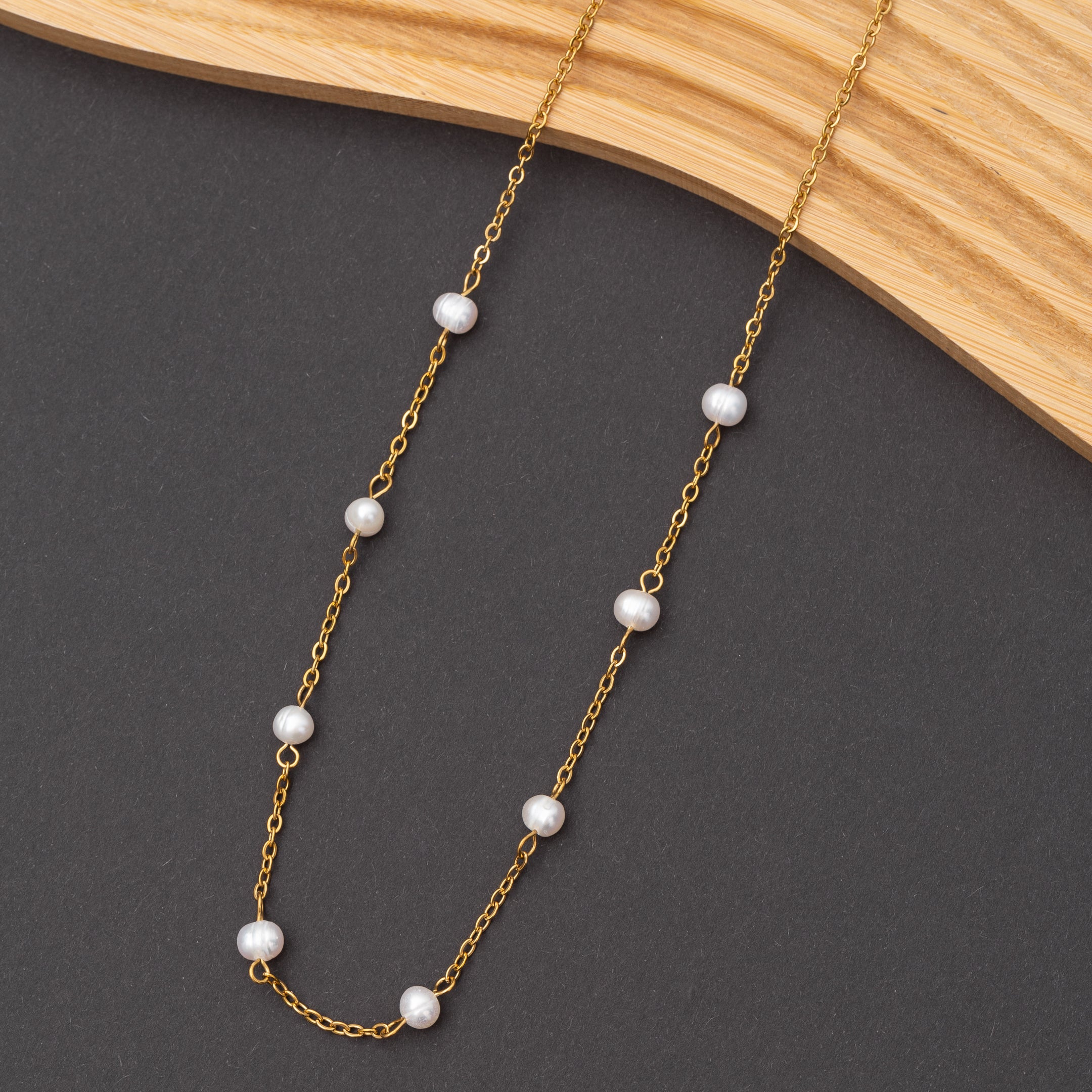 Collier Perla en perles d'eau douce et Acier inoxydable
