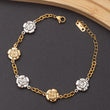 Gourmette FLORAL en acier inoxydable garantie