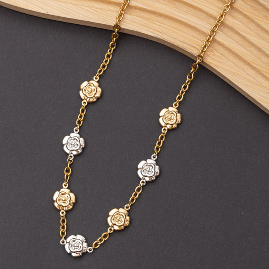 Collier FLORAL en acier inoxydable garanti