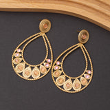 Boucles d'oreilles Pierre Œil de Chat en acier inoxydable