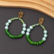 Boucles d'oreilles Pierre Nacre en acier inoxydable