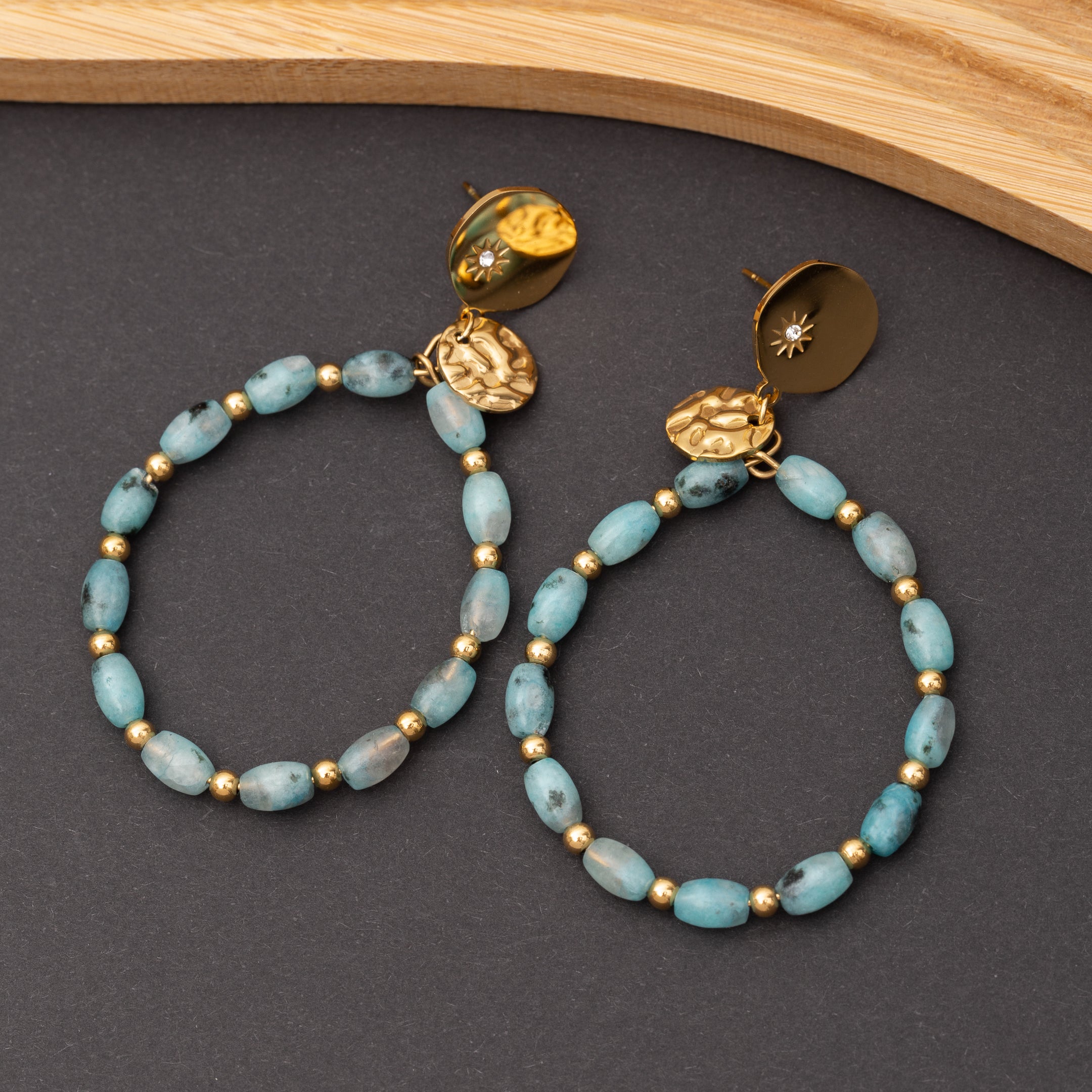 Boucles d'oreilles Pierre Appitite en acier inoxydable