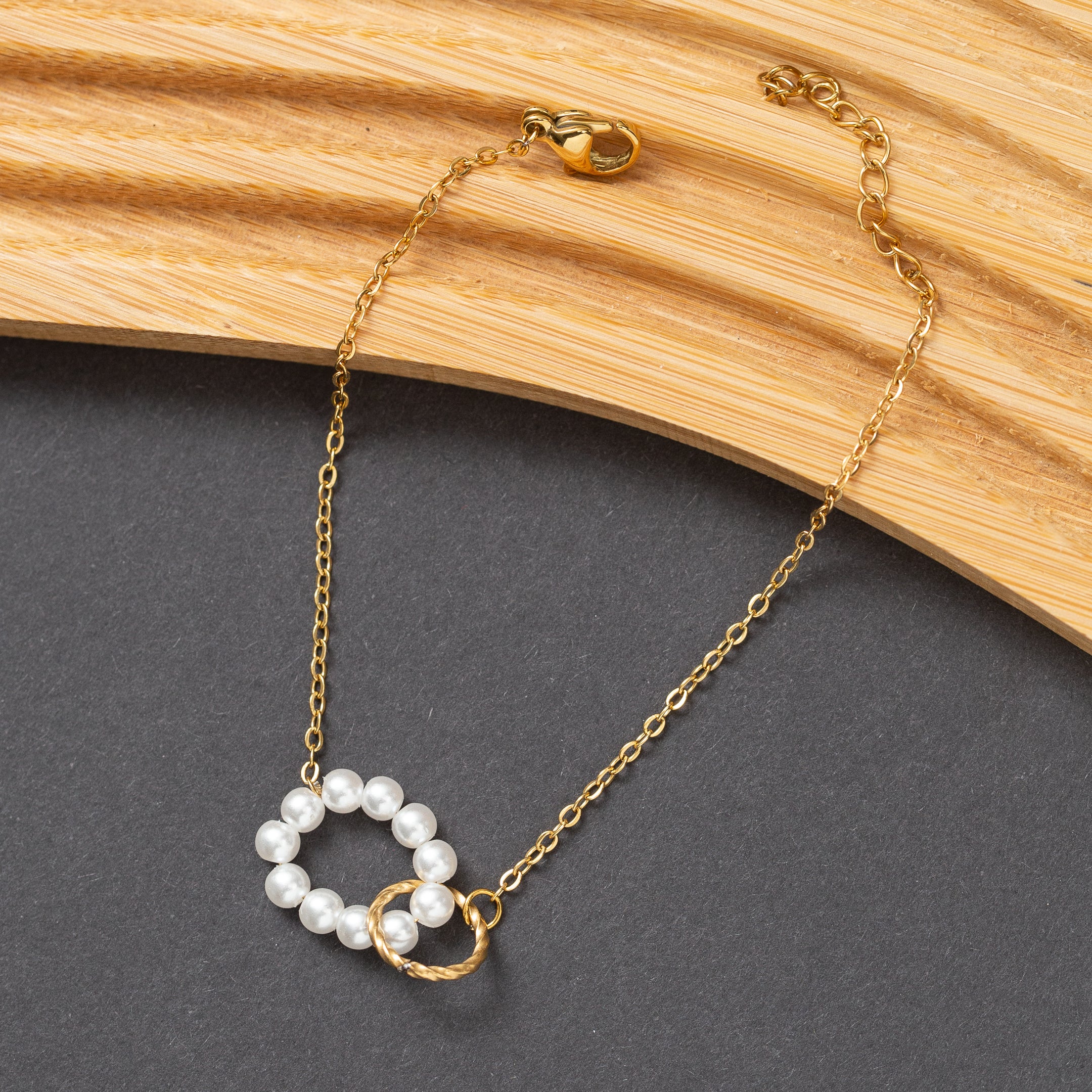 Gourmette en acier inoxydable perles en promo