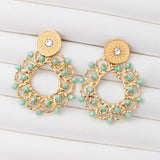 Boucles d'oreilles Pierre Cristal en acier inoxydable