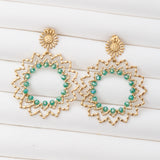 Boucles d'oreilles Pierre en Cristal en acier inoxydable