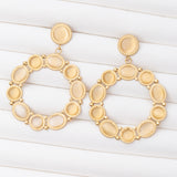 Boucles d'oreilles Pierre Œil de Chat en acier inoxydable