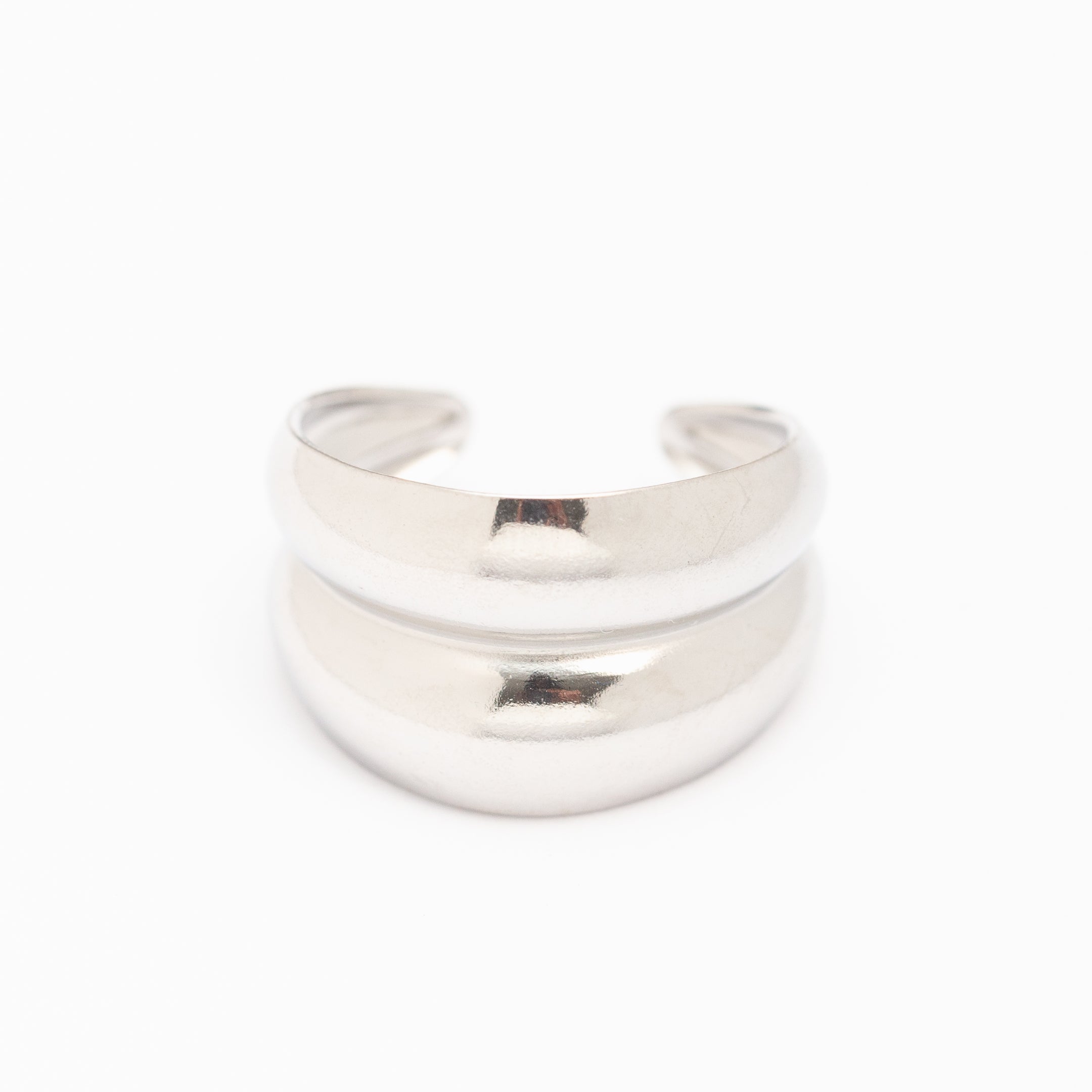 Bague en acier tendance - Taille standard