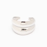 Bague en acier tendance - Taille standard
