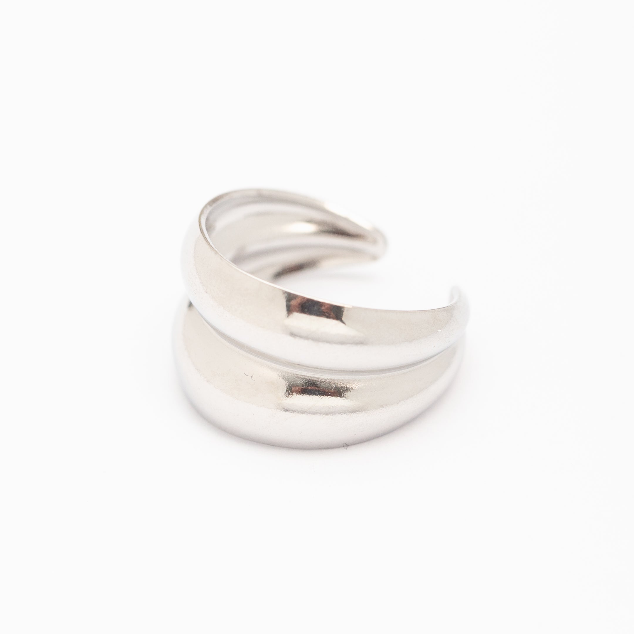 Bague en acier tendance - Taille standard