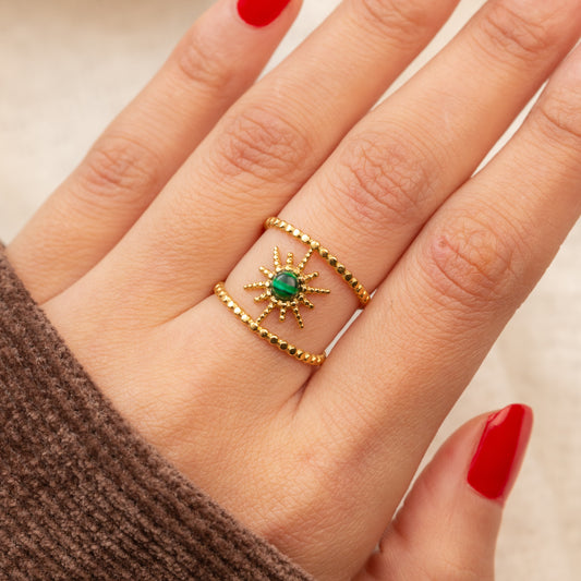 Bague en acier tendance - Taille standard