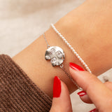 Gourmette en argent avec deux rangs de chaîne