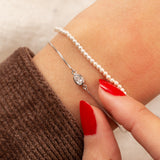 Gourmette en argent avec deux rangs de chaîne