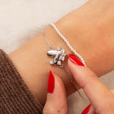 Gourmette en argent avec deux rangs de chaîne