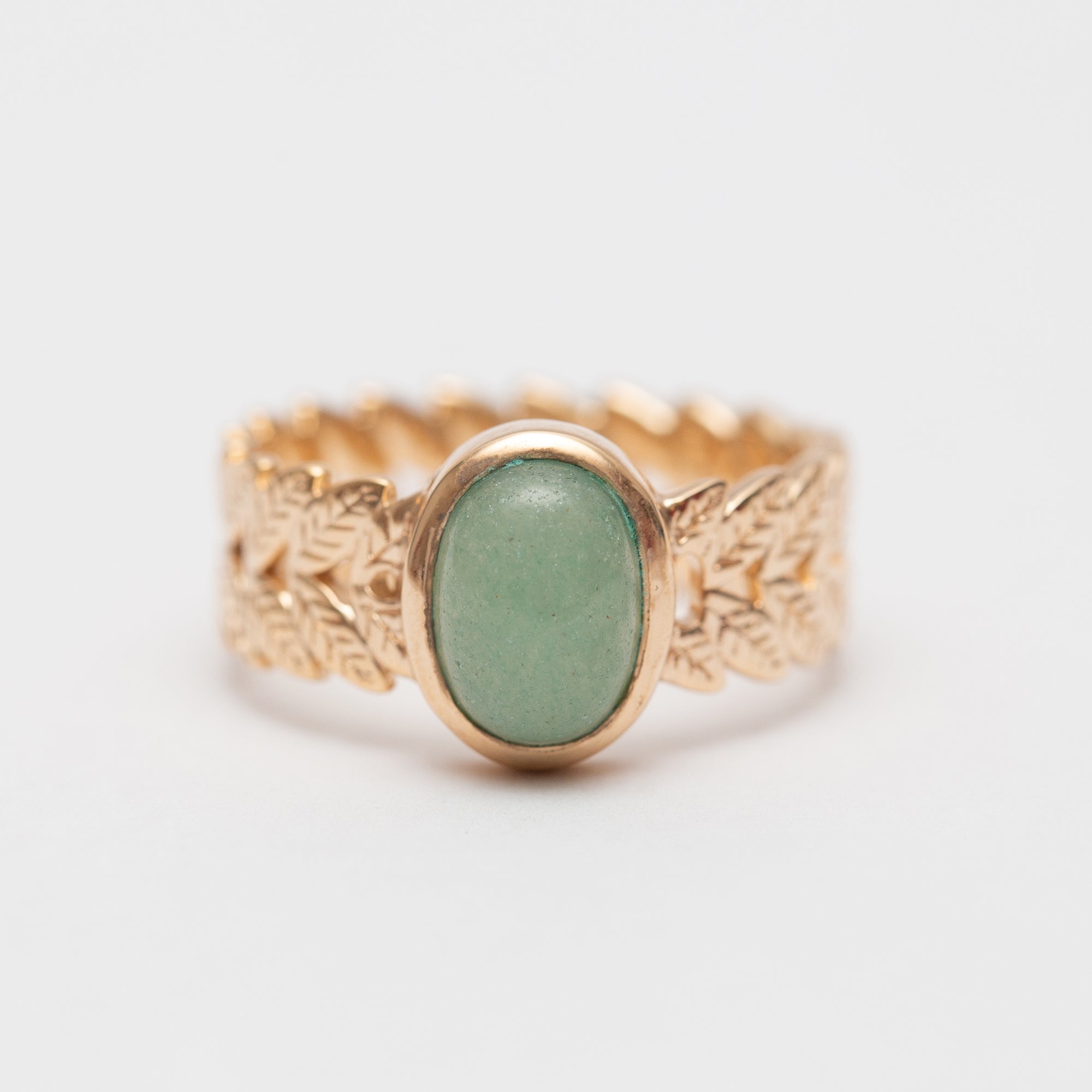 Bague En Plaqué Or CN Tendance Bijouxcn. Pierre Aventurine Véritable