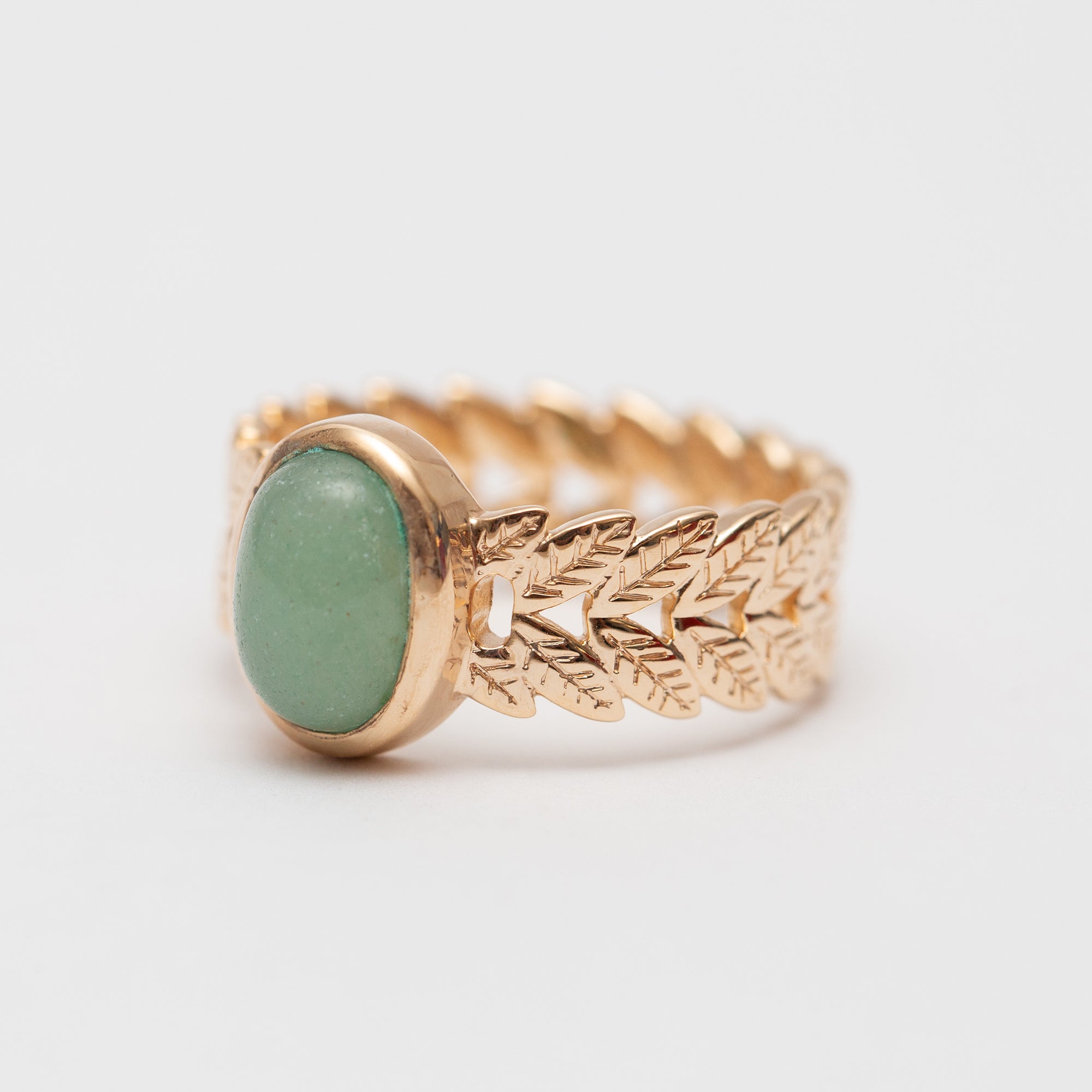 Bague En Plaqué Or CN Tendance Bijouxcn. Pierre Aventurine Véritable