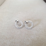Boucle d'oreille argent Rhodié Garanti le cercle voûte soldeargent - 40%