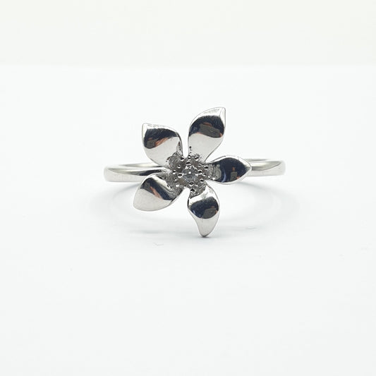 خاتم فضة مطلي روديوم مضمون بيع الياسمين - 40%