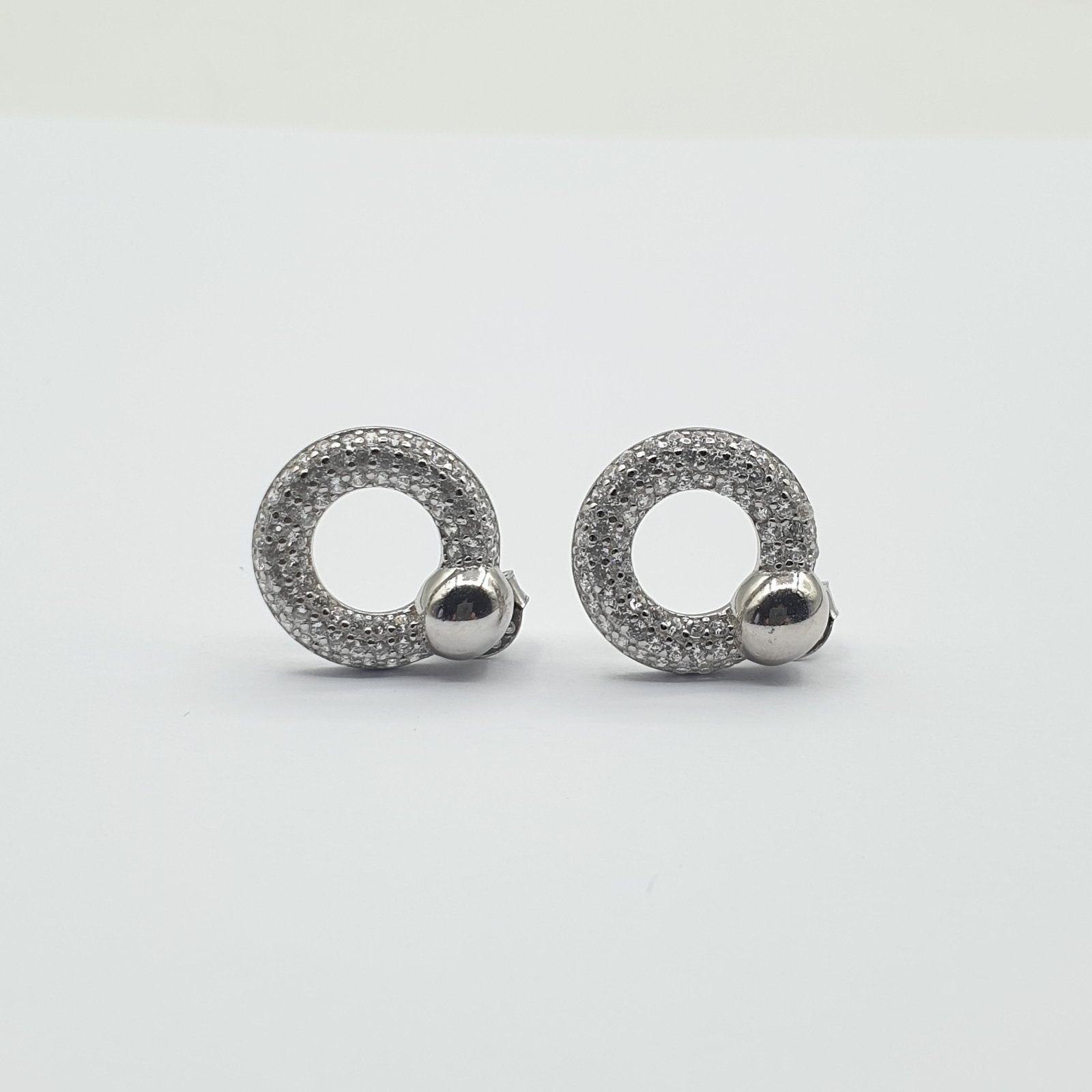 Boucle d'oreille argent Rhodié Garanti le cercle voûte soldeargent - 40%