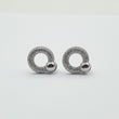 Boucle d'oreille argent Rhodié Garanti le cercle voûte soldeargent - 40%