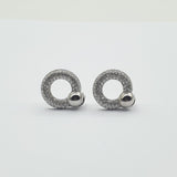 Boucle d'oreille argent Rhodié Garanti le cercle voûte soldeargent - 40%