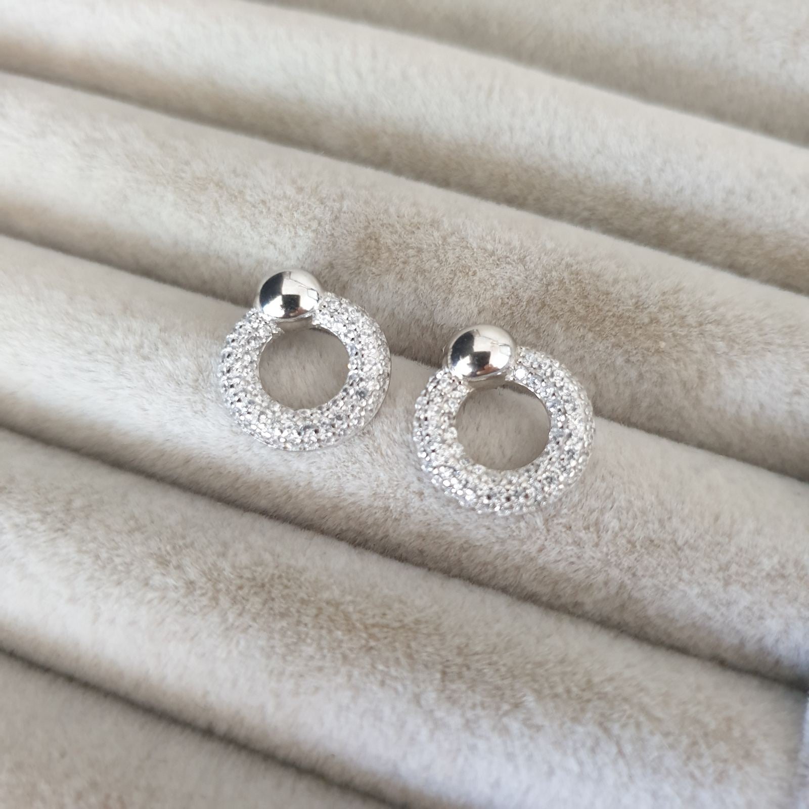 Boucle d'oreille argent Rhodié Garanti le cercle voûte soldeargent - 40%