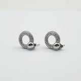 Boucle d'oreille argent Rhodié Garanti le cercle voûte soldeargent - 40%