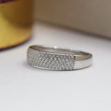Bague argent Rhodié garanti rectangle