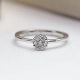 خاتم فضة مطلي بالروديوم حجر مكفول 2