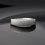Bague argent Rhodié garanti rectangle