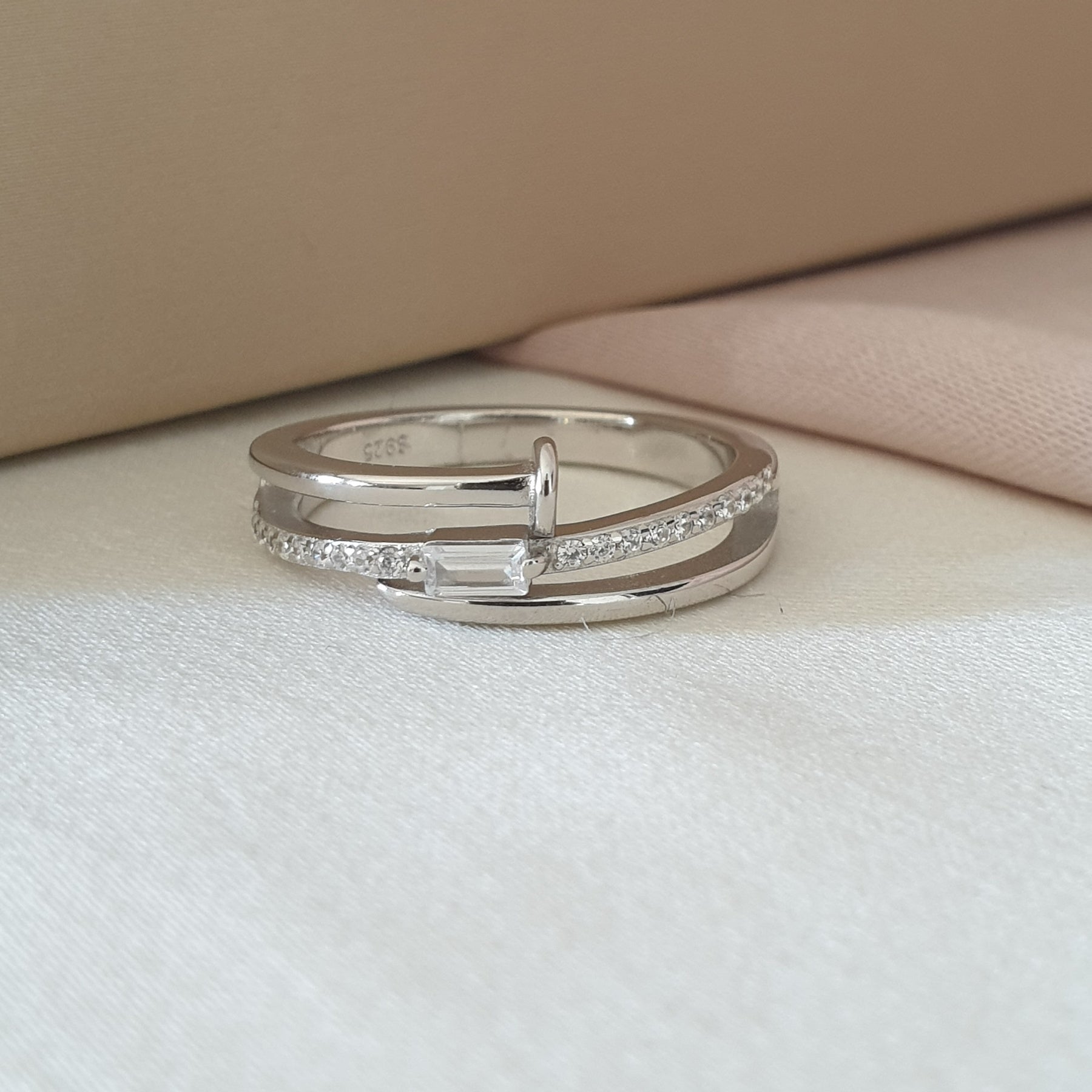 Bague Argent Rhodié Garanti clou simple soldeargent - 40%