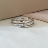 Bague Argent Rhodié Garanti clou simple soldeargent - 40%